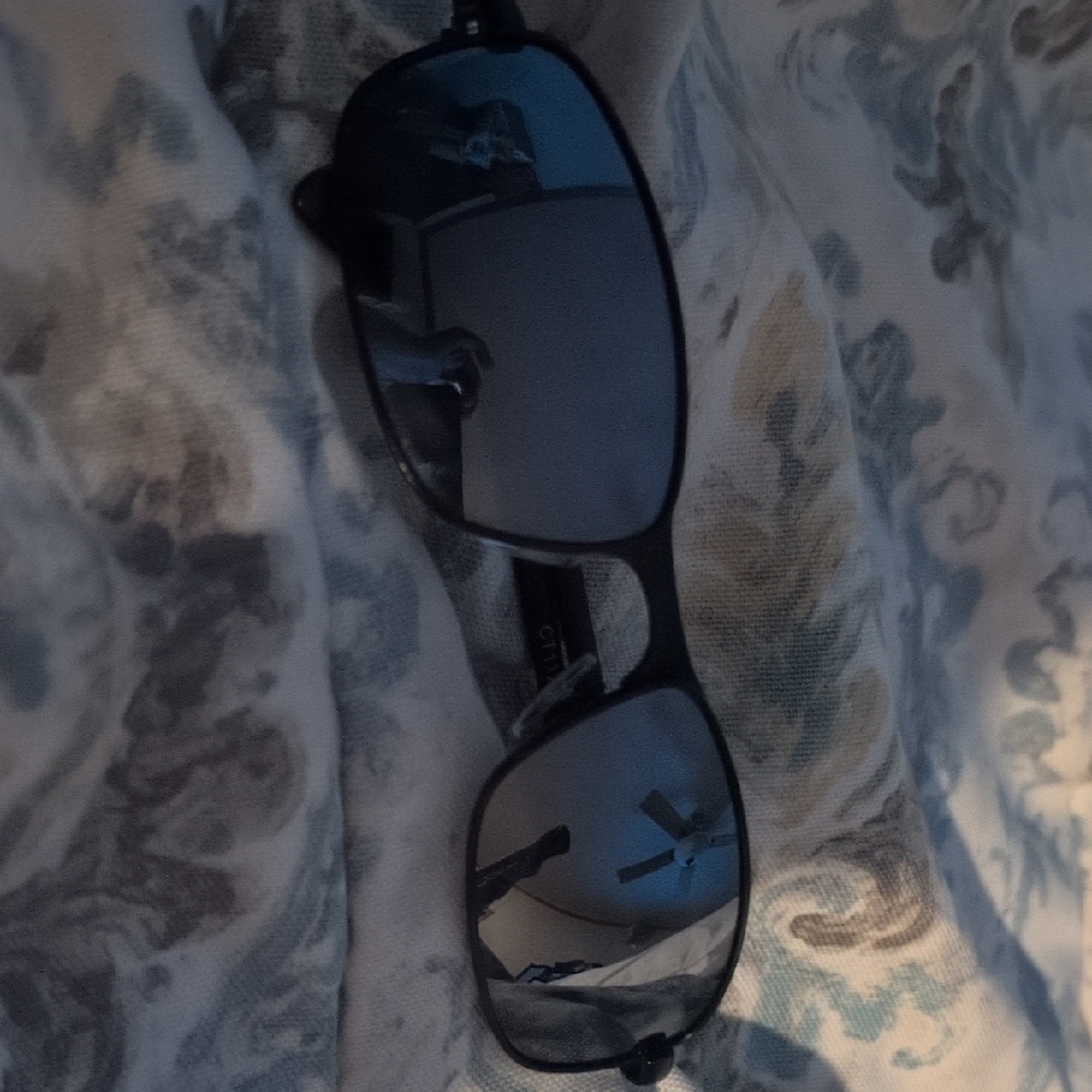Foster Grant Black Frame Sunglasses with Blue Lenses